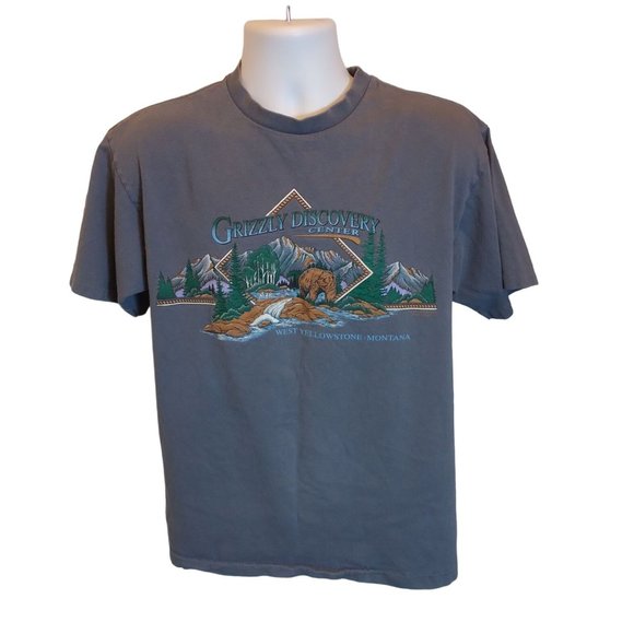 Anvil Other - Anvil Gray Short Sleeve Shirt West Yellowstone Montana Sz. L